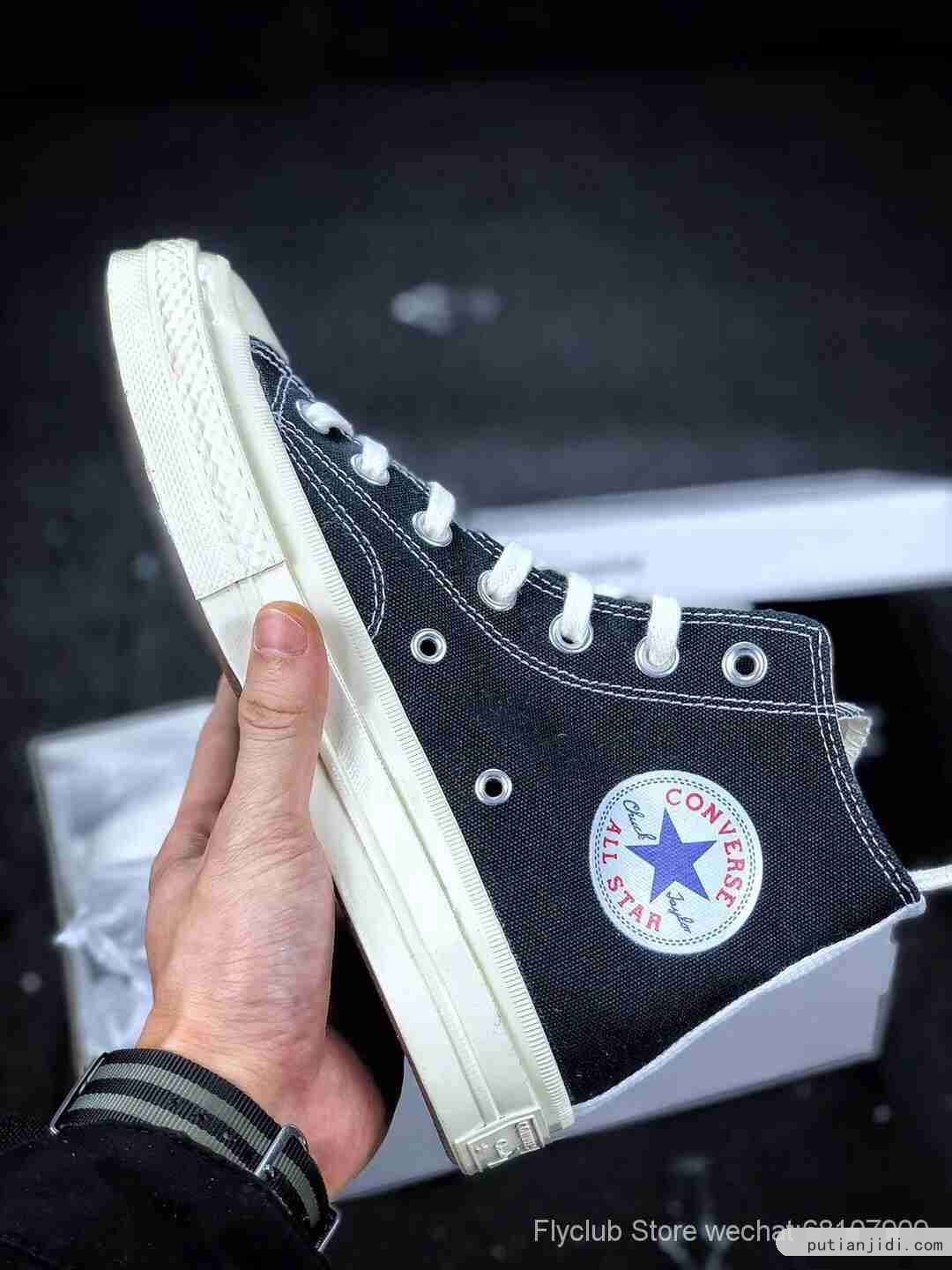 CDG Play x CONVERSE 1970s 匡威川久保玲 play爱心联名帆布鞋  环保绿色中底布 原盒原标 细节做工全面升级‼