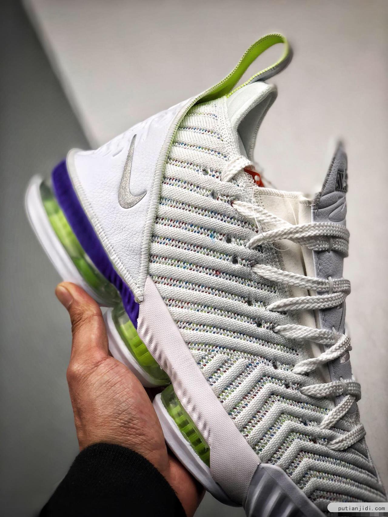 纯原最高工艺 新配色实战版本# Nike Lebron XVI “Buzz Lightyear” 勒布朗詹姆斯16代 白绿巴斯光年