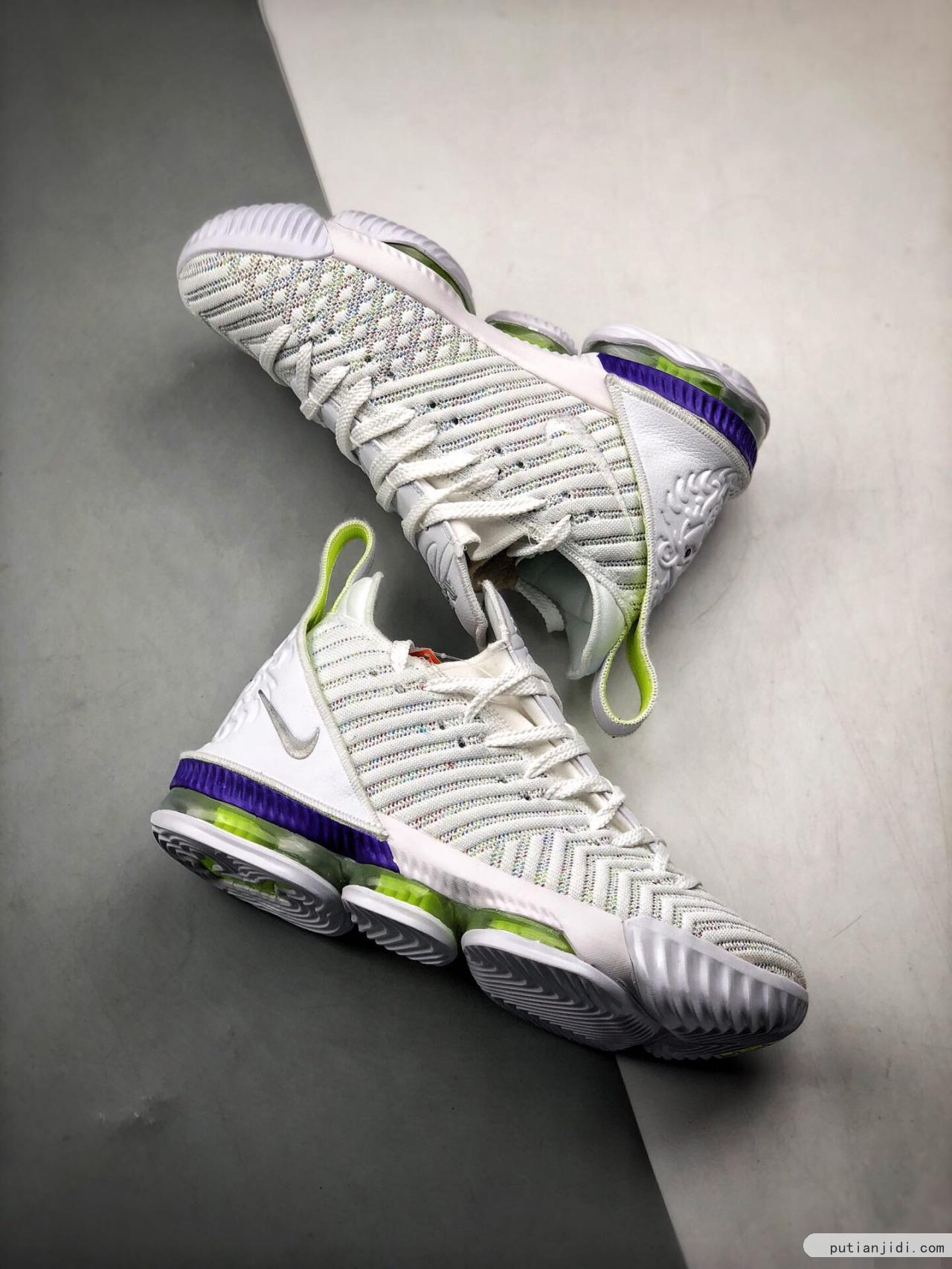 纯原最高工艺 新配色实战版本# Nike Lebron XVI “Buzz Lightyear” 勒布朗詹姆斯16代 白绿巴斯光年