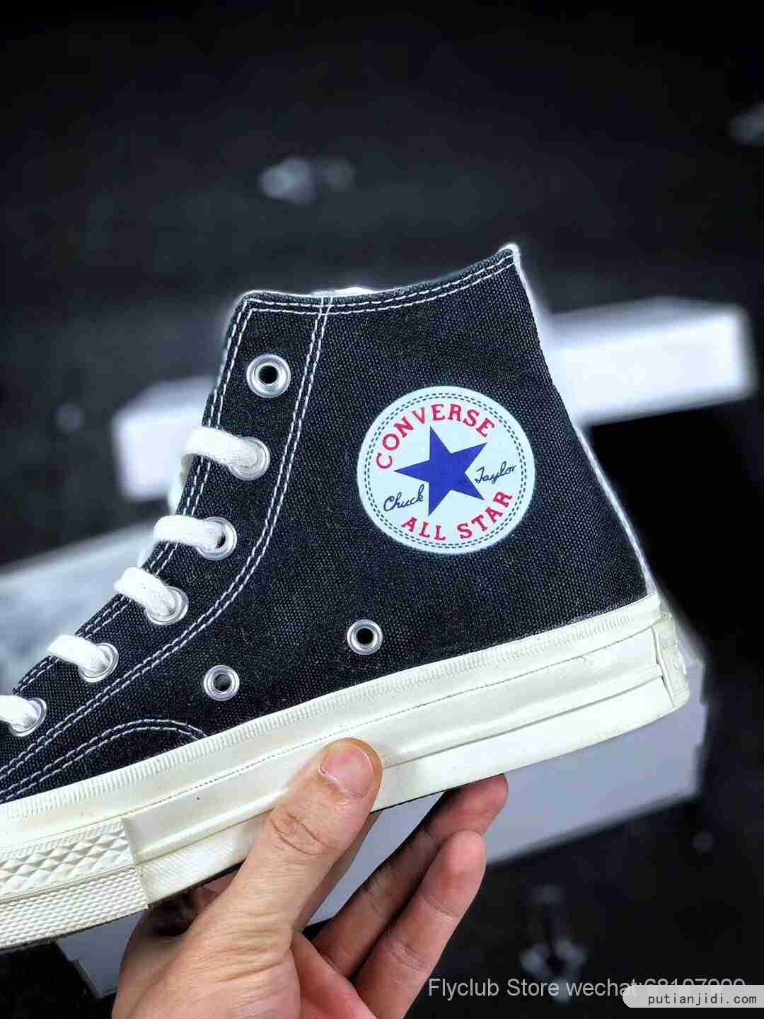 CDG Play x CONVERSE 1970s 匡威川久保玲 play爱心联名帆布鞋  环保绿色中底布 原盒原标 细节做工全面升级‼