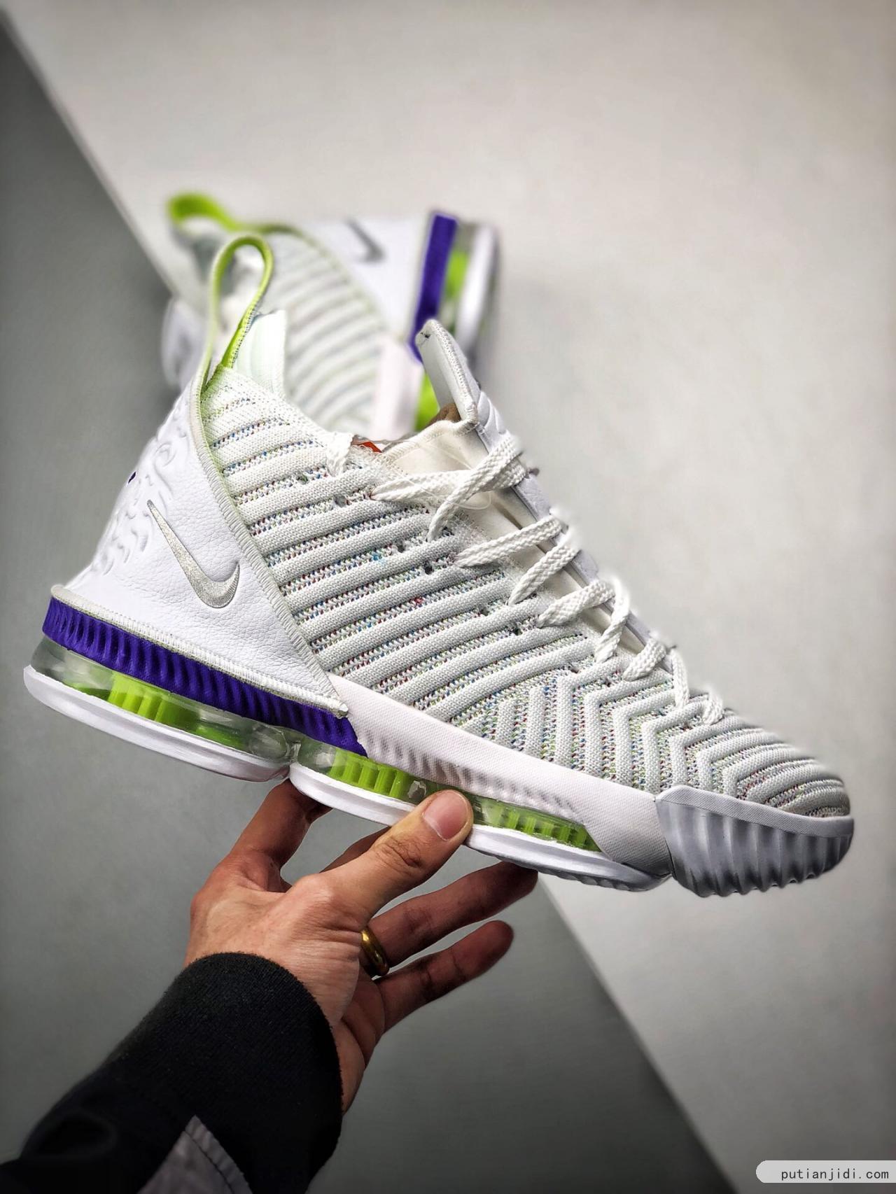 纯原最高工艺 新配色实战版本# Nike Lebron XVI “Buzz Lightyear” 勒布朗詹姆斯16代 白绿巴斯光年