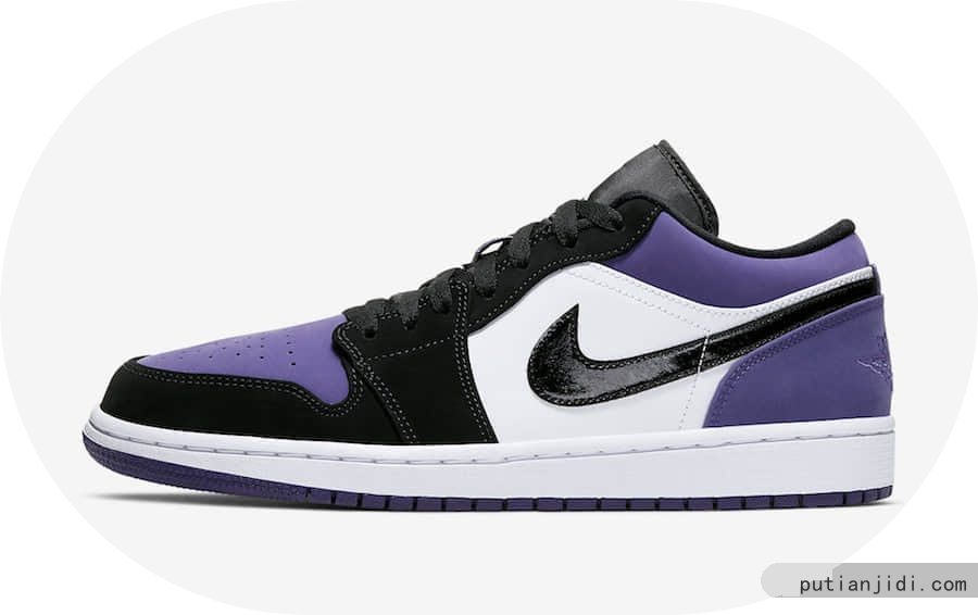 Air Jordan 1低帮版本“Court Purple”你爱了吗？此款配色预计在2019年夏日发售！ 货号：553558-125插图2